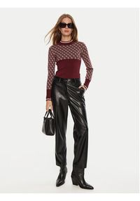 Guess Sweter W3BR81 Z37K0 Bordowy Regular Fit. Kolor: czerwony. Materiał: syntetyk #4