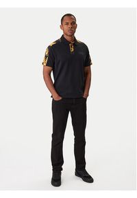 Versace Jeans Couture Polo 80GAG6R1 JS549 Czarny Regular Fit. Typ kołnierza: polo. Kolor: czarny. Materiał: bawełna #5
