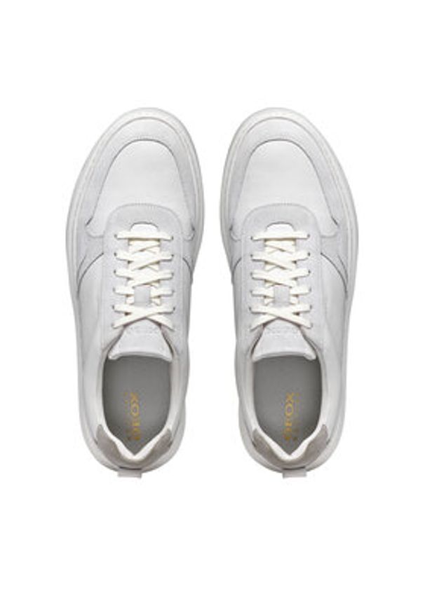 Geox Sneakersy U Deiven U465WA 02247 C1209 Écru. Materiał: skóra