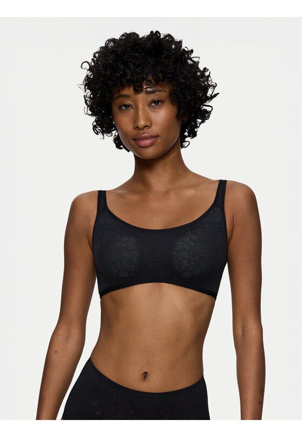 Triumph Biustonosz top Fit Smart 10202460 Czarny. Kolor: czarny. Materiał: syntetyk