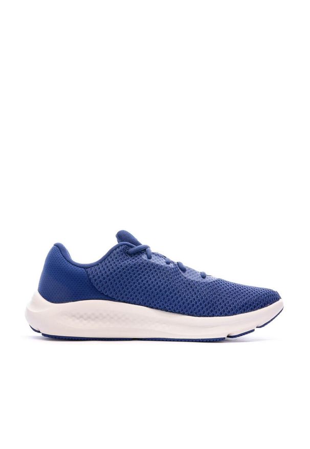 Buty do biegania męskie Under Armour Charged 3 Pursuit. Zapięcie: sznurówki. Kolor: niebieski. Materiał: materiał, tkanina, syntetyk. Szerokość cholewki: normalna. Sport: bieganie, turystyka piesza