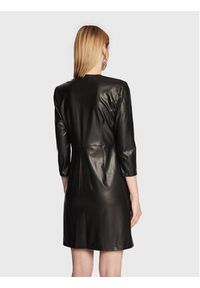 DKNY Sukienka z imitacji skóry DD2G4325 Czarny Regular Fit. Kolor: czarny. Materiał: skóra