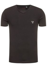 Guess T-Shirt U97M01 JR003 Czarny Slim Fit. Kolor: czarny. Materiał: bawełna #6