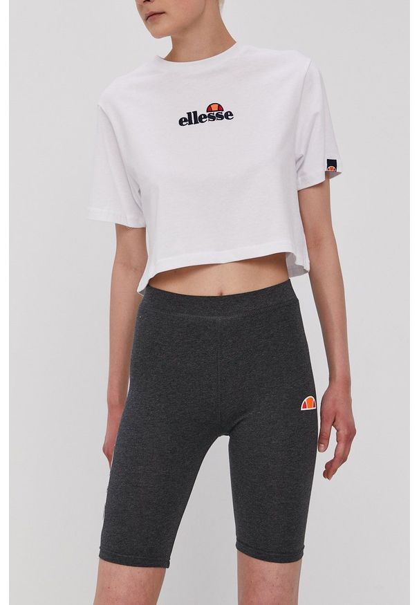 Ellesse - Szorty. Kolor: szary. Materiał: dzianina. Wzór: nadruk