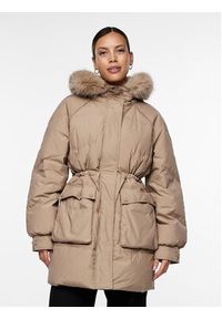 YAS Kurtka puchowa 26031384 Beżowy Regular Fit. Kolor: beżowy. Materiał: syntetyk #12