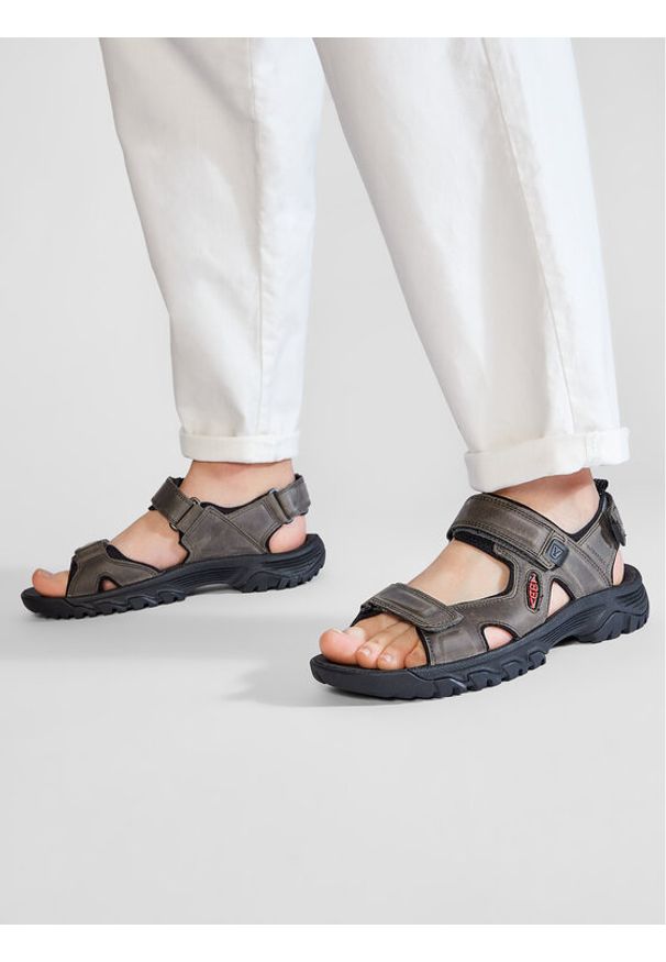 keen - Keen Sandały Targhe III Open Toe Sandal 1022424 Szary. Nosek buta: otwarty. Kolor: szary. Materiał: skóra, nubuk