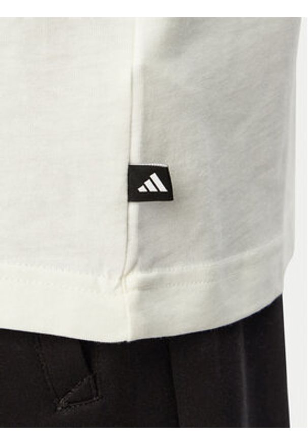 Adidas - adidas T-Shirt Summer Slides Sport Graphic JZ5000 Biały Regular Fit. Kolor: biały. Materiał: bawełna. Styl: sportowy