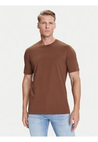 BOSS T-Shirt Thompson 01 50468347 Brązowy Regular Fit. Kolor: brązowy. Materiał: bawełna