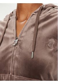 Juicy Couture Bluza Robertson JCAP176 Brązowy Slim Fit. Kolor: brązowy. Materiał: syntetyk #4