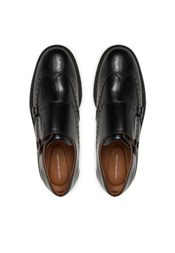 TOMMY HILFIGER - Tommy Hilfiger Półbuty Hilfiger Vogue FM0FM05767 Czarny. Kolor: czarny. Materiał: skóra