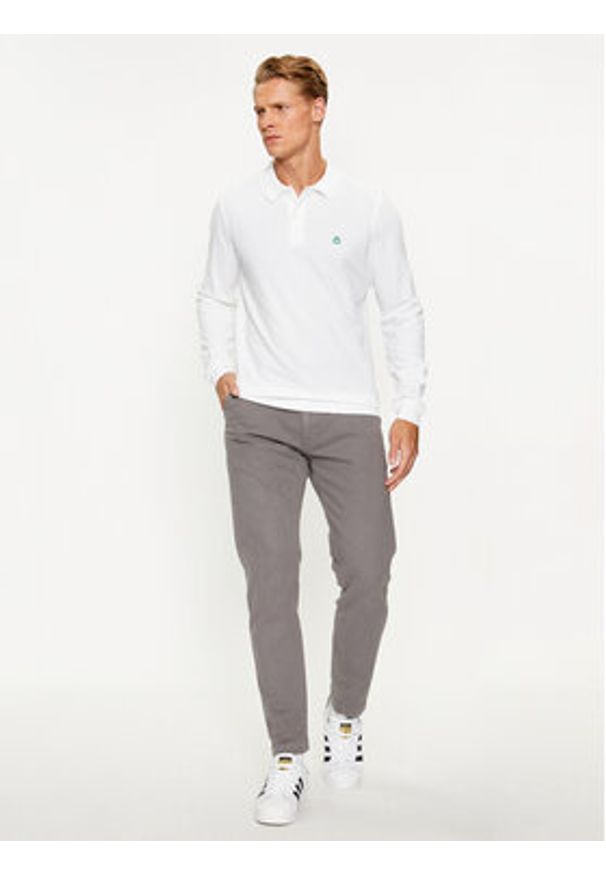United Colors of Benetton - United Colors Of Benetton Polo 3089J3204 Biały Regular Fit. Typ kołnierza: polo. Kolor: biały. Materiał: bawełna