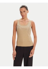 Rinascimento Top CFC0124040003 Beżowy Regular Fit. Kolor: beżowy. Materiał: bawełna #1