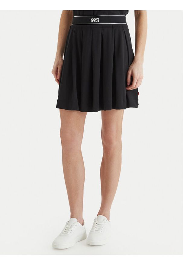 JOOP! Jeans Spódnica plisowana Taria 10100104 30100646 Czarny Regular Fit. Kolor: czarny. Materiał: syntetyk