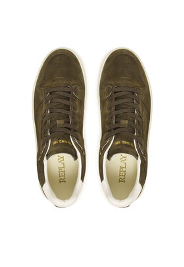 Replay - REPLAY Sneakersy GMZ6S .000.C0005L Zielony. Kolor: zielony. Materiał: skóra, zamsz