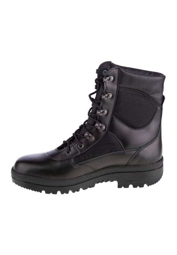 Buty Protektor Grom 000-743 czarne. Okazja: na co dzień. Kolor: czarny. Materiał: syntetyk. Szerokość cholewki: normalna