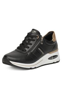Remonte Sneakersy D2H01-03 Czarny. Kolor: czarny. Materiał: skóra