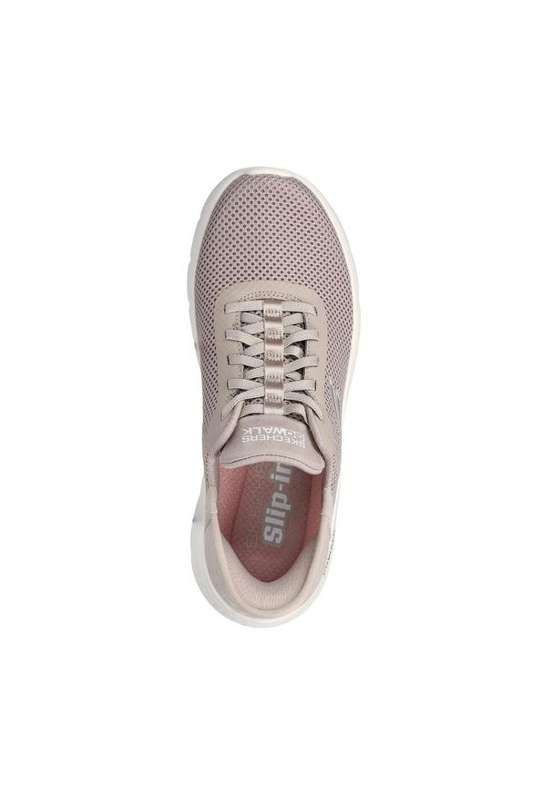 skechers - Damskie GO WALK FLEX GRAND ENTRY Slip-On Taupe. Zapięcie: bez zapięcia. Kolor: brązowy. Materiał: materiał