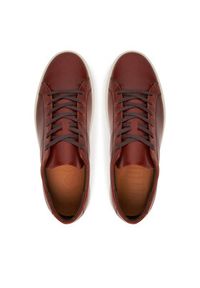 ecco - ECCO Sneakersy Soft 60 M Lace Up Premium 52546401053 Brązowy. Kolor: brązowy. Materiał: skóra #4