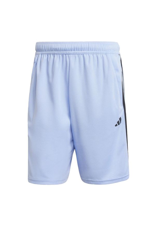 Adidas - Train Essentials Piqué 3-Stripes Training Shorts. Kolor: czarny, niebieski, wielokolorowy. Materiał: materiał