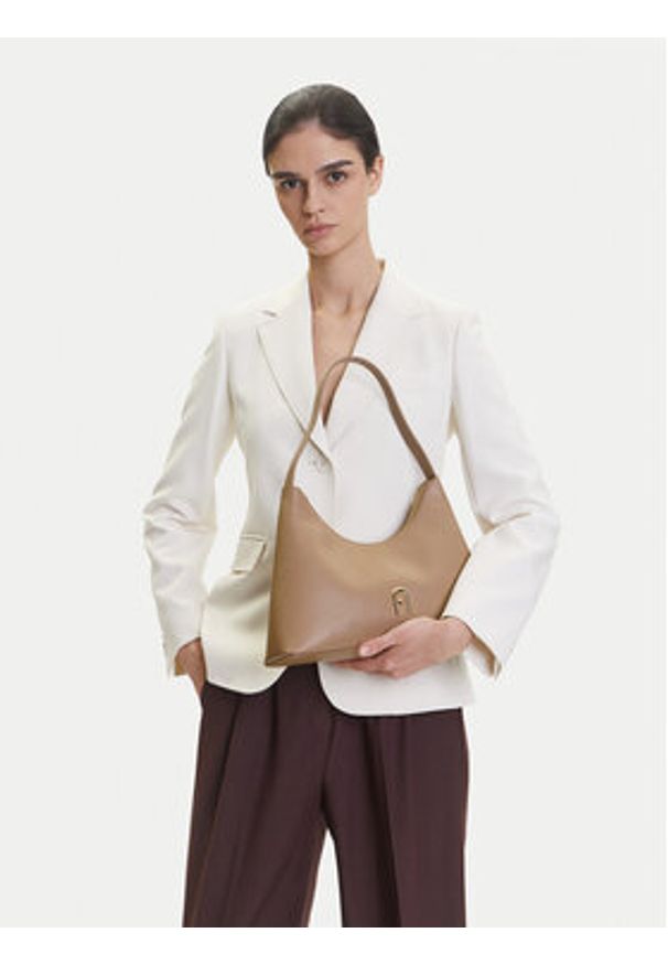 Furla Torebka Diamante WB00782 AX0733 BG 1257S Brązowy. Kolor: brązowy. Materiał: skórzane