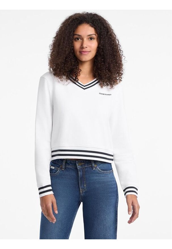 Guess Jeans Bluza 176101 Biały Classic Fit. Kolor: biały