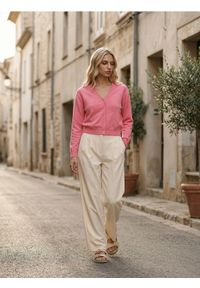 Sinsay - Klasyczny kardigan zapinany na guziki - różowy. Kolor: różowy. Styl: klasyczny