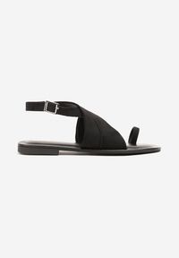 Born2be - Czarne Sandały Vices w Stylu Japonek Naliessa. Okazja: na co dzień, na spacer. Zapięcie: sprzączka. Kolor: czarny. Styl: elegancki, casual