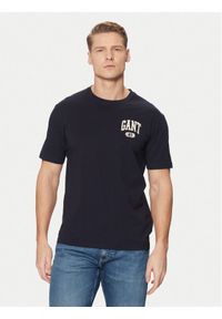 GANT - Gant T-Shirt 2003292 Granatowy Regular Fit. Kolor: niebieski. Materiał: bawełna #1