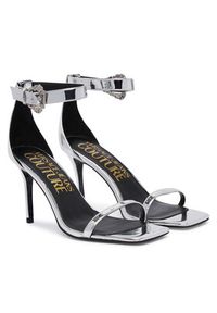 Versace Jeans Couture Sandały 80VA3S76 ZS406 Srebrny. Kolor: srebrny. Materiał: skóra #7