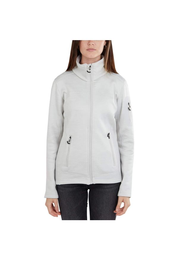 FUNDANGO - Sweter polarowy damski Fundango Antila Fleece. Kolor: biały. Materiał: polar. Sezon: zima. Sport: turystyka piesza