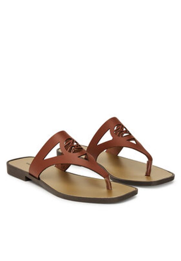 Karl Lagerfeld - KARL LAGERFELD Japonki Skoot II KL80407 Brązowy. Kolor: brązowy. Materiał: skóra