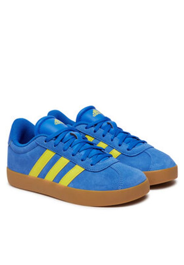 Adidas - adidas Sneakersy VL COURT 3.0 K JH8723 Niebieski. Kolor: niebieski. Materiał: skóra, zamsz