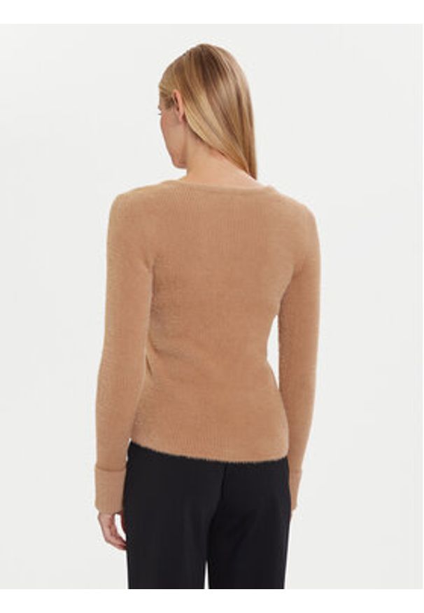 Morgan Sweter 212-MOOVE Brązowy Regular Fit. Kolor: brązowy. Materiał: syntetyk