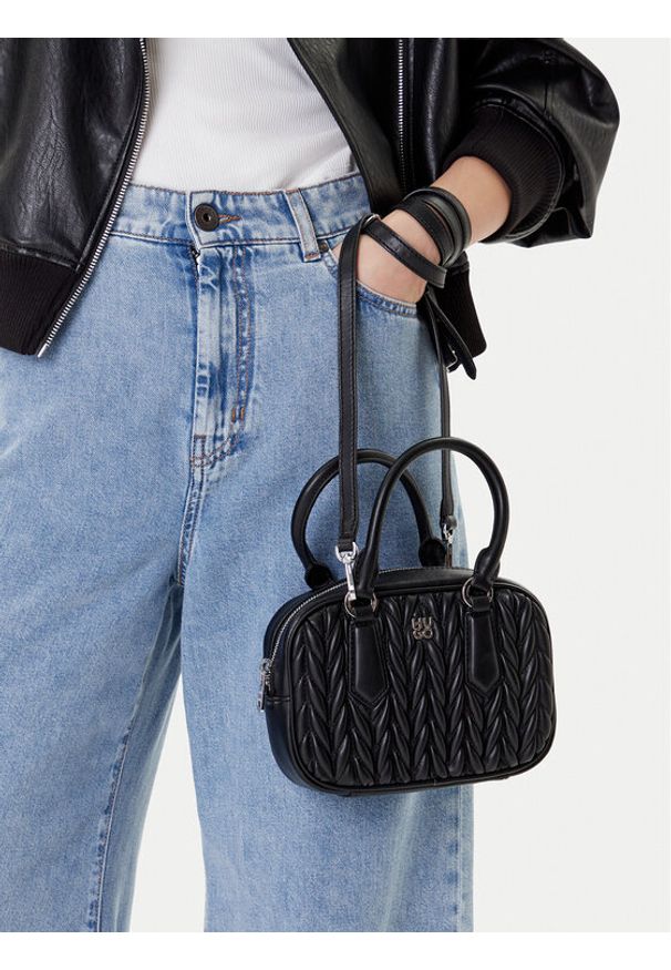 Hugo - HUGO Torebka 50547827 Czarny. Kolor: czarny. Materiał: skórzane