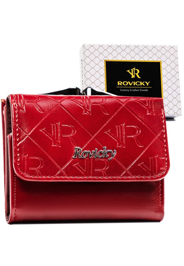 ROVICKY - Portfel damski Rovicky RPX-32-PMT czerwony. Kolor: czerwony