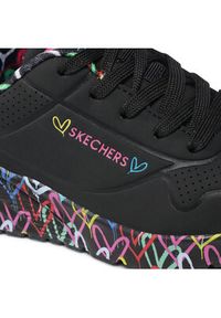 skechers - Skechers Sneakersy Uno Lite Lovely Luv 314976L/BKMT Czarny. Kolor: czarny #5