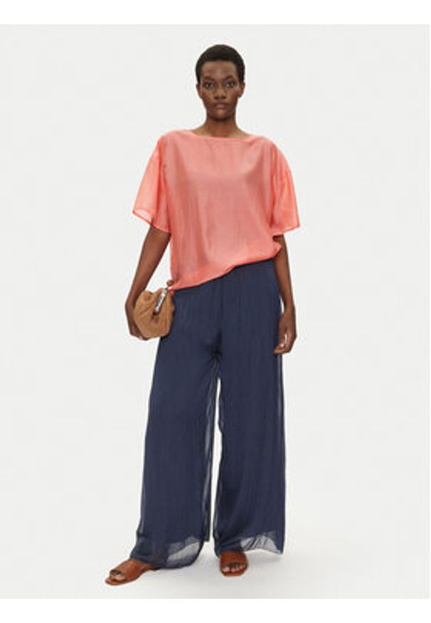 Bomboogie Bluzka SW9008TLYA5 Różowy Relaxed Fit. Kolor: różowy. Materiał: lyocell