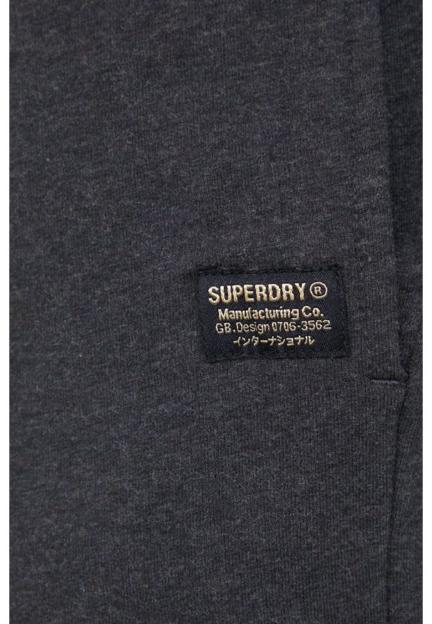 Superdry Szorty piżamowe męskie kolor szary melanżowa. Kolor: szary. Materiał: dzianina, bawełna. Wzór: melanż