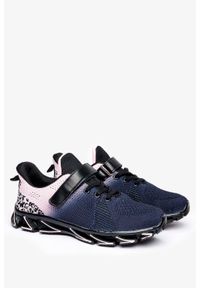 Casu - Czarne buty sportowe na rzep casu 4039-1. Zapięcie: rzepy. Kolor: czarny, różowy, wielokolorowy