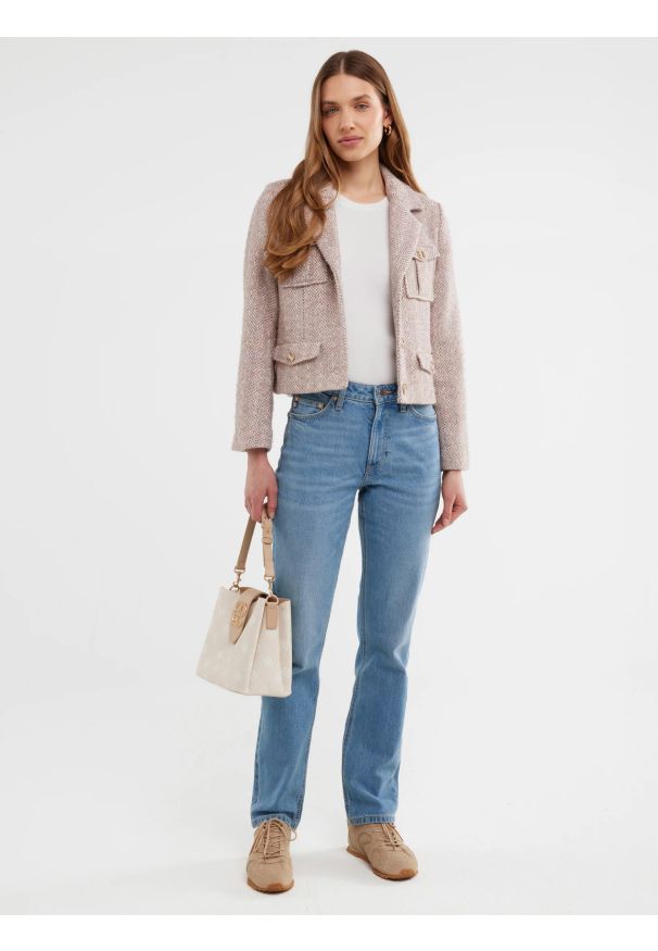 Big-Star - Jeansy damskie jasnoniebieskie Charlotte 170. Stan: podwyższony. Kolor: niebieski. Wzór: aplikacja. Styl: elegancki