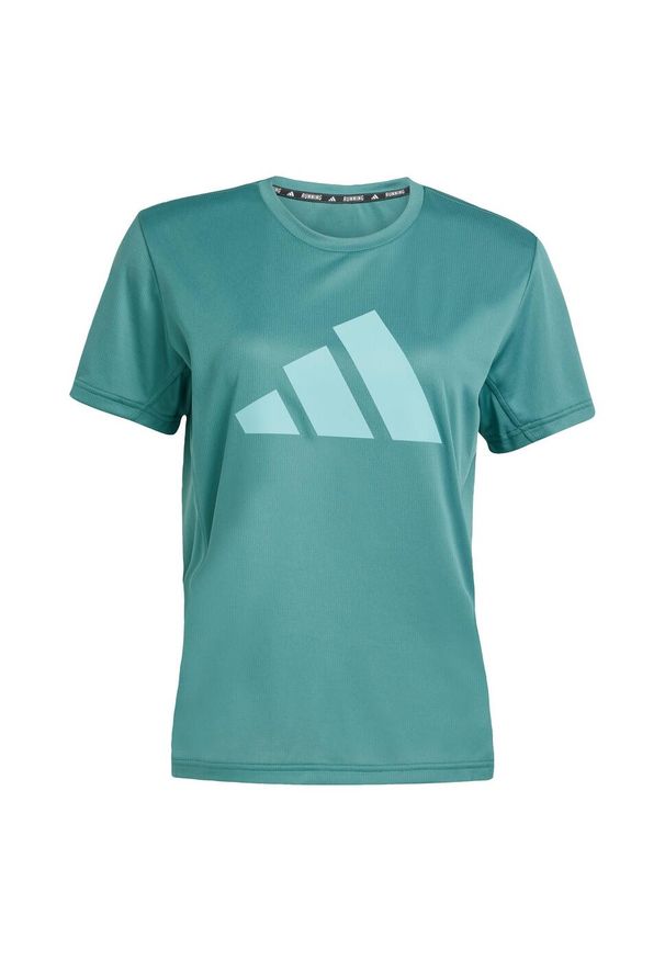 Adidas - Koszulka Run It. Kolor: niebieski. Materiał: materiał. Sport: bieganie