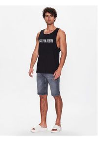 Calvin Klein Swimwear Tank top KM0KM00837 Czarny Regular Fit. Kolor: czarny. Materiał: bawełna #2