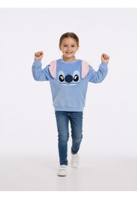 Sinsay - Bluza crewneck z haftem Stitch - niebieski. Kolor: niebieski. Wzór: haft #1