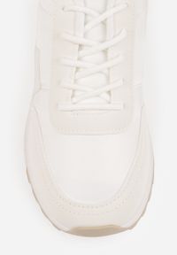 Born2be - Białe Sneakersy Sznurowane Yerotte. Wysokość cholewki: przed kostkę. Kolor: biały. Materiał: materiał. Szerokość cholewki: normalna. Obcas: na płaskiej podeszwie #9