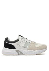 Calvin Klein Jeans Sneakersy Retro Tennis Laceup Nbs Lth Mix YM0YM00745 Biały. Kolor: biały