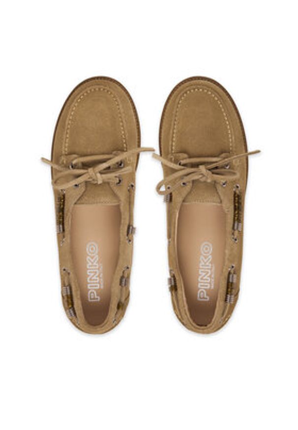 Pinko - PINKO Mokasyny Grace 01 SD0539 P002 Beżowy. Kolor: beżowy. Materiał: skóra, zamsz