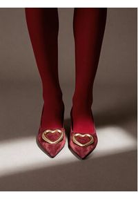 Eva Minge Baleriny EO-ELLA-1750-1-2 Bordowy. Kolor: czerwony. Materiał: skóra, zamsz #4