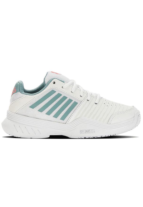 Buty do tenisa dla dzieci K-Swiss Court Express Omni. Kolor: wielokolorowy, biały, beżowy. Sport: tenis