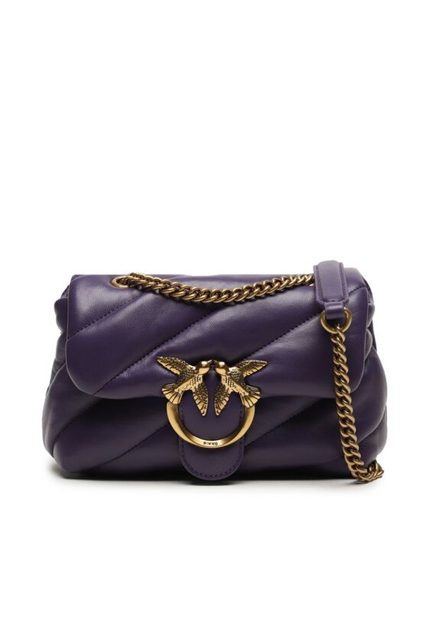 Pinko Torebka Love Mini Puff Cl AI 23-24 PLTT 100039 A0F2 Fioletowy. Kolor: fioletowy. Materiał: skórzane
