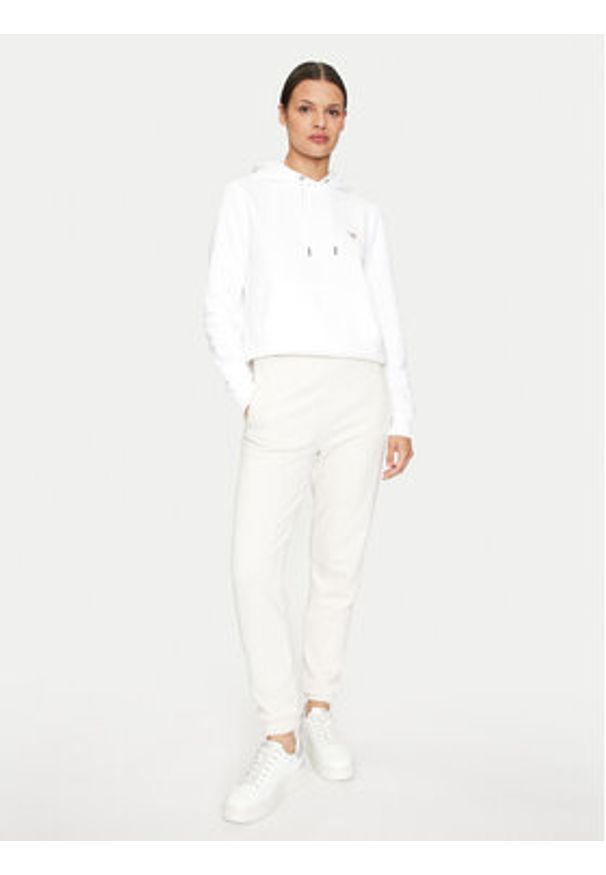 Guess Jeans Bluza W4YQ04 KC811 Biały Regular Fit. Kolor: biały. Materiał: bawełna